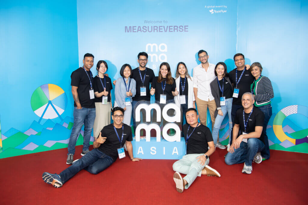 Group photograph of team M&C Saatchi performance at the measureverse mama asia event